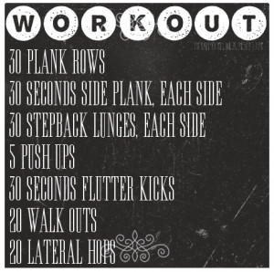 daily workout routine