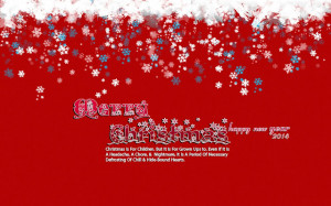 Beautiful Red Christmas Greetings Quote Card Free And Happy New Year ...