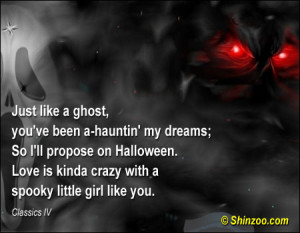 ... is kinda crazy with a spooky little girl like you ~ Halloween Quote