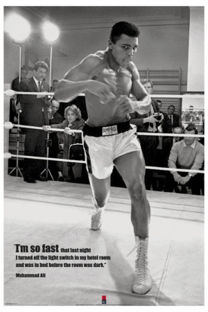 ... Muhammad Ali Poster. Fast Quote Vintage Boxing Heavyweight Champion