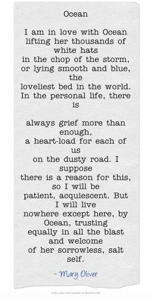 Ocean - Mary Oliver More