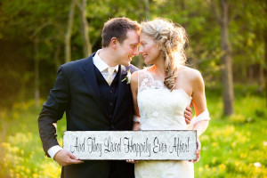 And They Lived Happily Ever After Wedding Sign : Wedding Thank You ...
