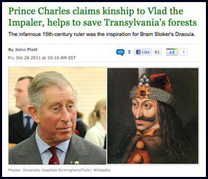 prince charles announced that he is a direct descendant of vlad ...