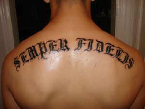 usmc semper fi tattoo posted by sgt grit staff 0 comments