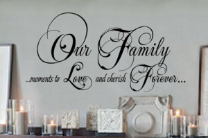 family moments vinyl wall lettering words sticky art home decor quotes ...