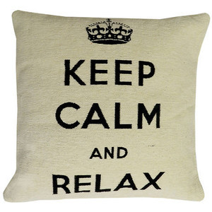 KEEP CALM CARRY ON RELAX Chenille Filled Cushions or Cushion Covers- 1 ...