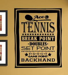 Slap-Art™ Ace tennis break point doubles set point fault game Wall ...