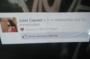 couple, facebook, funny, juliet, love, romeo and juliet