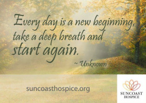 ... beginning, take a deep breath and start again. Unknown #quote #hope