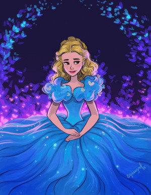 Have courage and be kind”quick Cinderella art