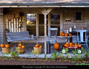 Halloween Porch Pumpkin Decorations Via Carols Country Sunshine On