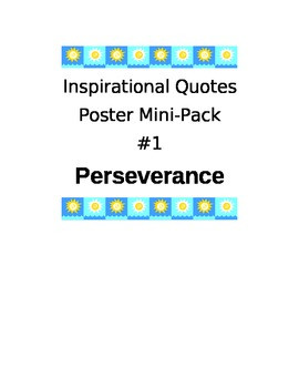 Inspirational Quotes Mini-Pack 1: Perseverance