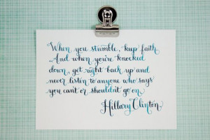 hillary clinton motivational quote 5x7 by restlessmess on etsy $ 16 00