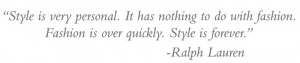 Ralph Lauren quote.