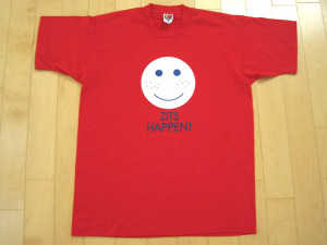 FUNNY!! 90s vintage ZITS HAPPEN T SHIRT acne PIMPLES large