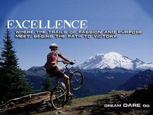 Mountain Biking Excellence Motivational Inspirational Poster - Jaguar ...