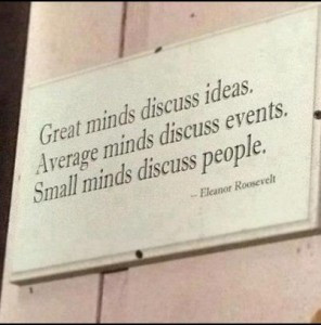 Best Quotes of Eleanor Roosevelt; Great minds discuss ideas – Famous ...