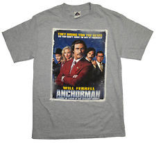 Anchorman Ron Burgundy Poster Vintage Style Funny Movie T-Shirt Tee