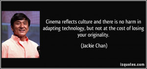 Cinema reflects culture and there is no harm in adapting technology ...