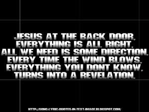 Back Off Quotes Jesus at the back door,