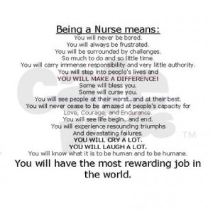 Being a Nurse means...