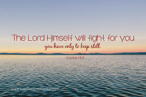 ... will fight for you; you have only to keep still.