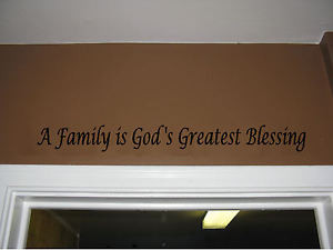 Home Decor Quotes Wall Decals on Quotes Vinyl Religious Family God ...