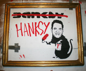 The images and work of Hanksy have appeared on the streets of New York ...