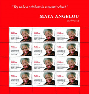 2015 USPS• The new Maya Angelou stamp features one of her most ...