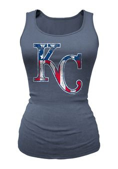 Kansas City Royals Womens Tank Top - Grey KC Royals Americana ...