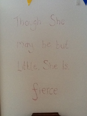 Little girls room Shakespeare quote