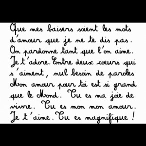 Sayings French Love...