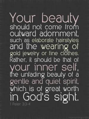 Amen! I embrace not only my physical beauty but my INNER beauty ...