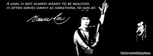Bruce Lee reaching goals quote as a Facebook timeline cover photo