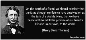 On the death of a friend, we should consider that the fates through ...
