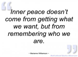 Inner Peace Doesn From...