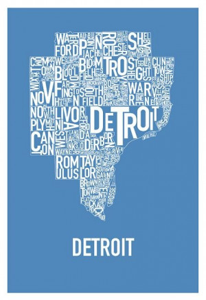 Detroit in typography. We love it! Great