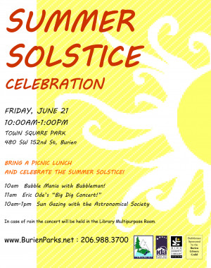 Burien Parks will be celebrating Summer Solstice at Town Square Park ...