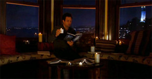 Seating in bay window, Elizabeth’s apartment, Just Like Heaven