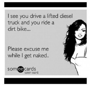 Lifted trucks-don't care about the bike but the truck umm yea