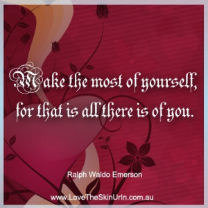 You have yourself all to yourself