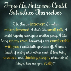 How an introvert could introduce him/herself.