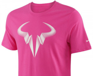 Camiseta Nike Rafael Nadal rosa gris y blanca