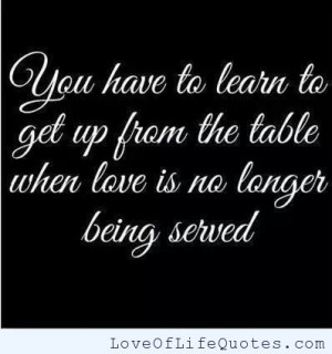 When love is no longer being served