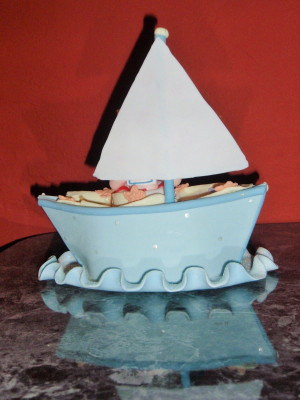 Sailboat Nautical Candy Cake Centerpiece Birthday Wedding Baby Showe