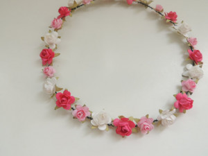 Ombre Pink Flower Crown Floral Crown by heartsandmermaids on Etsy
