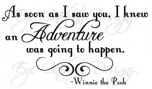 Winnie the Pooh Adventure Quote Home Wall Art Decal Vinyl Decor ...