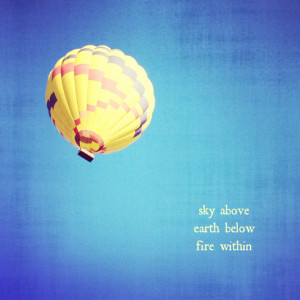 Hot Air Balloon Photography - Inspirational Quote - Blue Sky - Instant ...