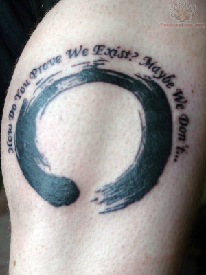 Enso Circle and Quote Tattoo