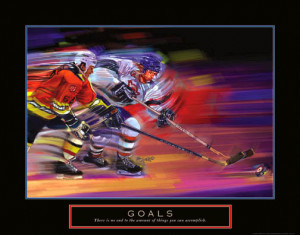 GOALS Motivational Hockey Art Poster By Bill Hall - Front Line Art ...